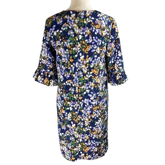 Appleseed’s Navy Floral Shift Dress, Size 6 - Picture 2 of 7